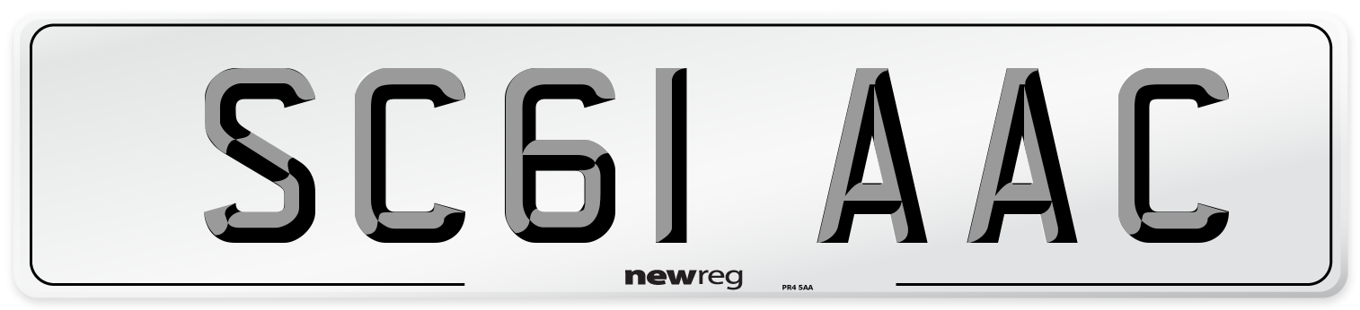 SC61 AAC Number Plate from New Reg